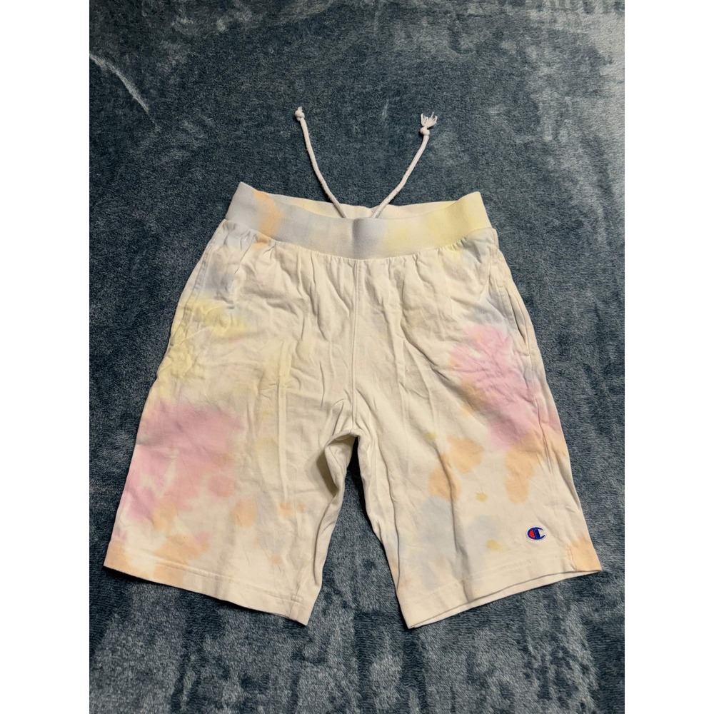 Champion Mens Tie Dye Jersey Sweat Shorts Pastel Multicolor Size S 7in Inseam